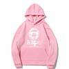 Europe Style A1APE Fleece-Lined Hooded Sweatshirt: Thank You Print