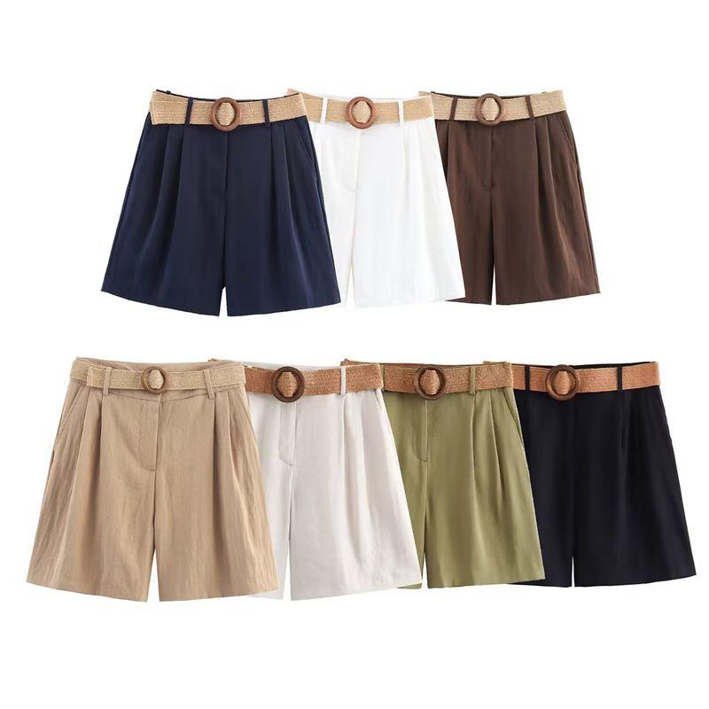 Kaslead New Arrival Women's Clothing Fashion Style Fashion All-Match Matching Belt Bermuda Shorts 8649767
