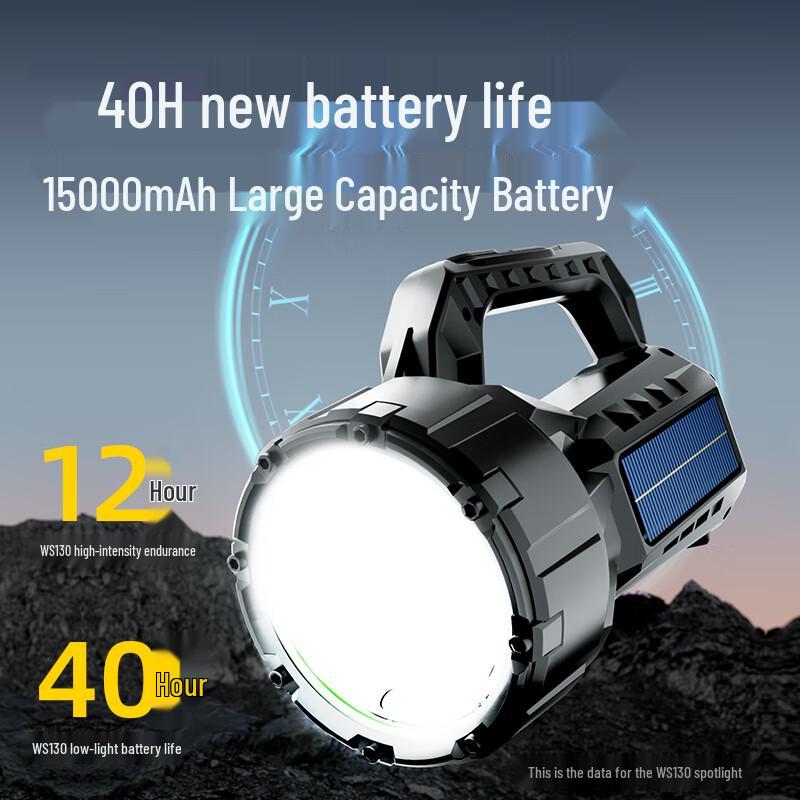 WARSUN WS95 Rechargeable Solar LED Searchlight
