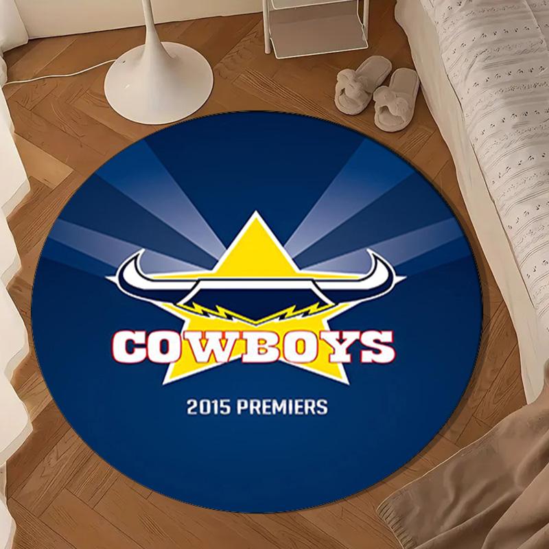 North Queensland Rugby Round mat Home Decor, Chair rug For livingroom,Bedroom, doormat home decor Birthday Gift Christmas Gifts