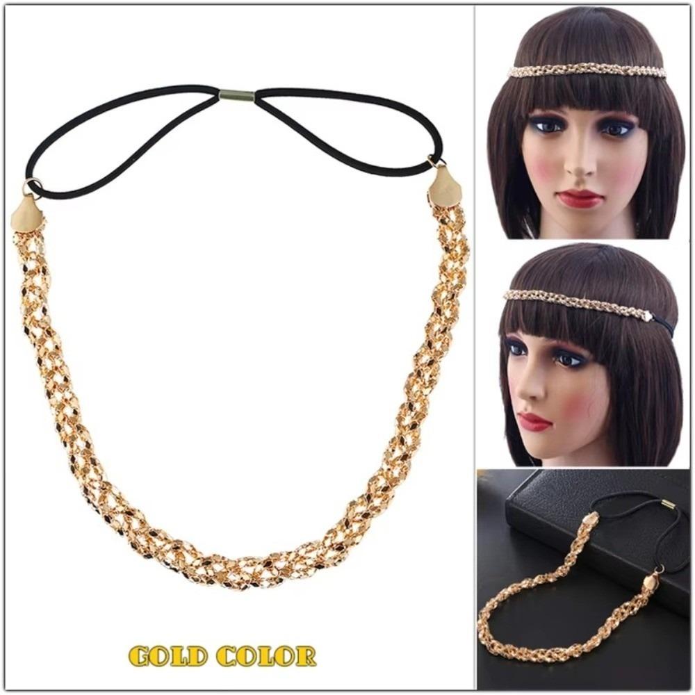 Adjustable Elastic Band Bride Head Chains Shiny Hair Ornaments Headpiece Accessories for Women