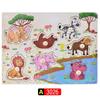 Wooden 3D Educational Grasping Board & Puzzle for Children: Animal & Fruit Theme Cognitive Toy