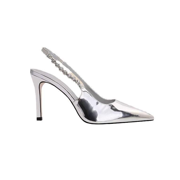 L high heels stiletto femininity silver high-end women's shoes are not tired and beautiful high heels sandals
