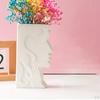 Abstract Ceramic Style Flower Pot Vase Arrangement Statue Novelty Gift Minimalist for Desktop
