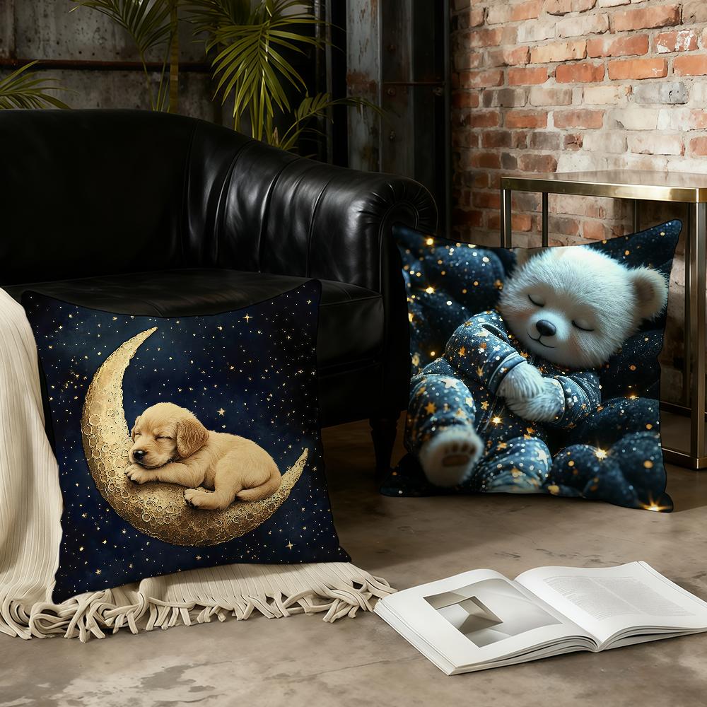 Good Night Cute Animals Sleep cushion cover Home Office Convenient Nordic Simplicity Hit With Zipper Cushion Cover