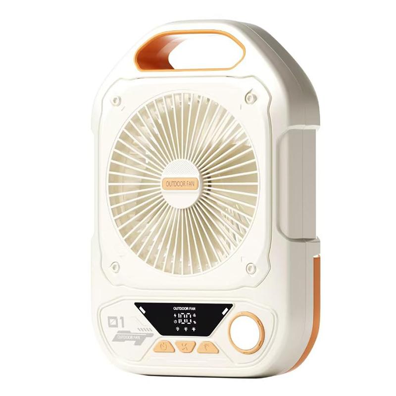 

Multifunctional Outdoor Fan LED Light 100-Speed Electric Fan 10000mAh Portable Battery for Fishing/Camping A