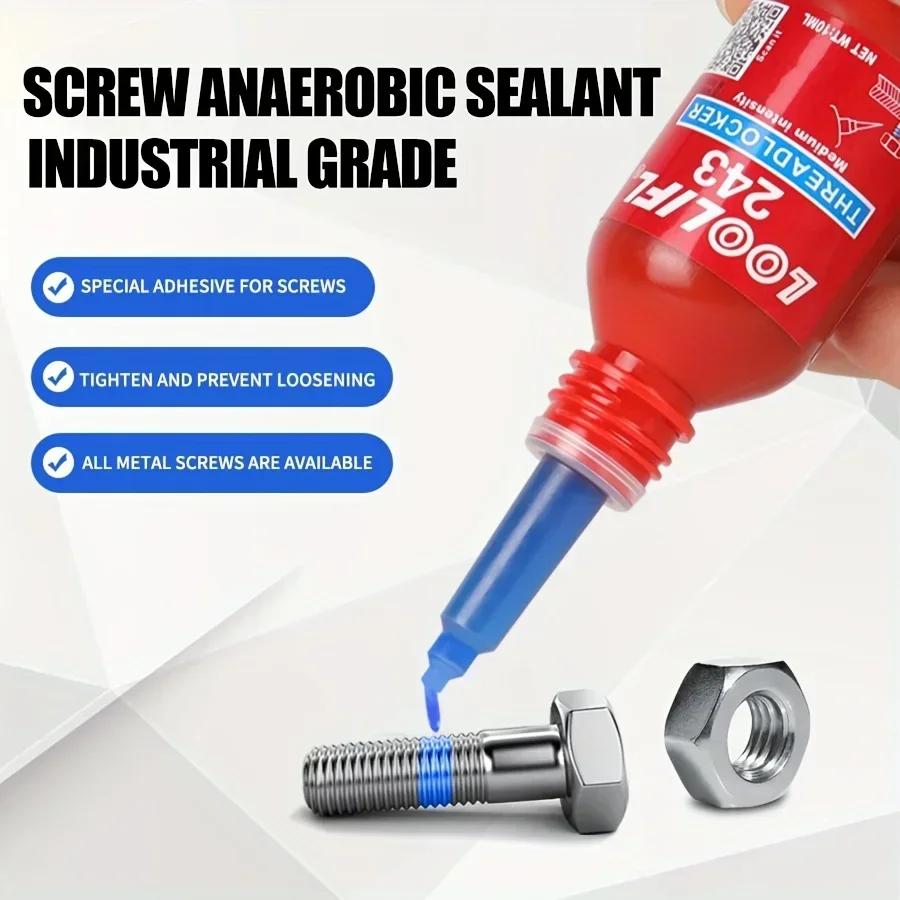 10/50ml Threadlocker Quick Drying Screw Locking Agent 243 Thread Lock Fluid Strong Anti-slip Thread Fastening Adhesive