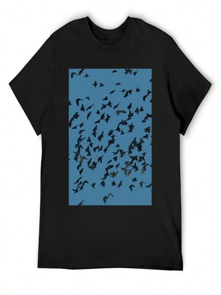Bird Flock T-Shirt Valentines Clothes Graphic Shirts Summer Top Anime Clothes Unisex Clothings