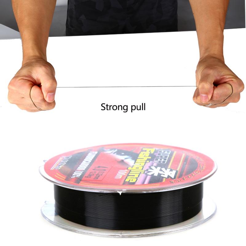 Żyłki wędkarskie nylonowe 100M, supermocna, powlekana węglem, żyłka wędkarska, odporna na zużycie, słona woda, drut karpiowy 0,4-8