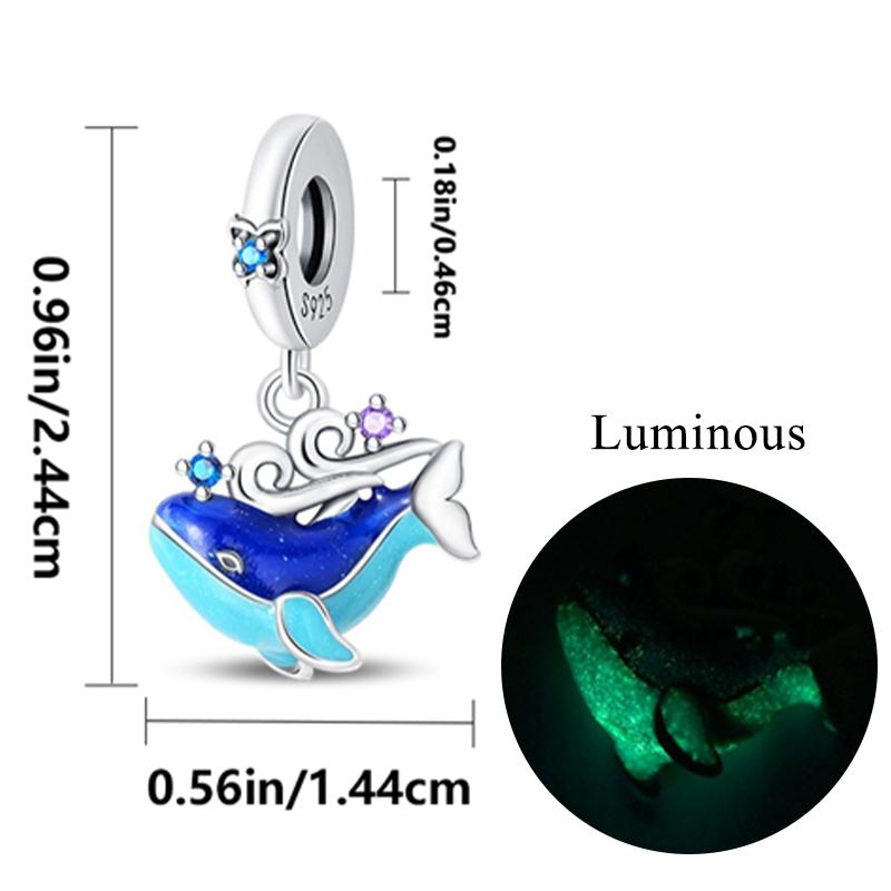 New Copper Charm Bead Charms Fireflies Stars Glowing Luminous Charm Bead Charms for Authentic Pendant Bracelets Do It Yourself Jewellery Gift