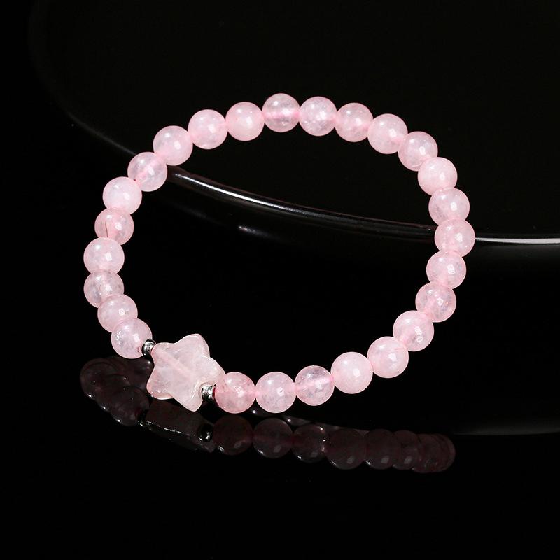

1pc Natural Stone Star Bracelets Green Aventurine Opal Bead Agate Sweet Design Stretch Bracelet For Female Gift