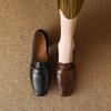 Damen Loafer mit Blockabsatz, Retro, eckige Zehenpartie - Echtes Leder, Ausverkauf, Frühling/Herbst 2025