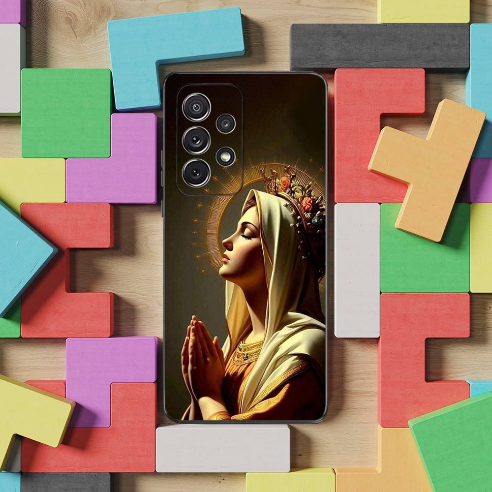 Virgin De Guadalupe For Samsung S9,S10,S20,S10,S21,S25,S24,S23,Ultra,FE,Plus,Lite,Soft Silicone Black Case