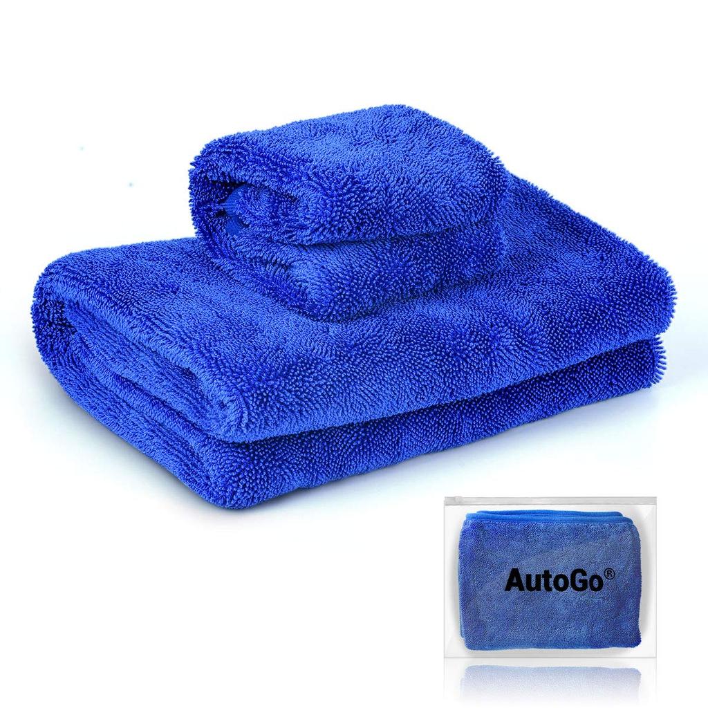AutoGo Car Wash Large Microfiber Cloths Car Wash Scratch Wax for Car Washes and Household Large 100x70cm Oval 40x40cm Towels, [Specialty