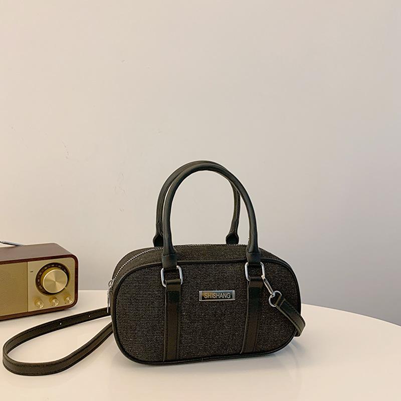 Popular Denim Boston Bag Spring Women's Versatile New Trendy Fashion One  shoulder Crossbody Bag