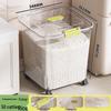 Dirona Sealed Plastic Food Storage Container with Wheels