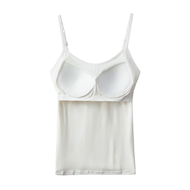 Modal Backless Slim Fit Suspender Jumpsuit with Chest Pads - Women's Seamless Bra-Free Summer Wear
