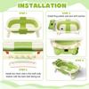 Foldable Baby Bath Tub Ergonomic With Temperature & Cushion Bath Pad + Bath Net