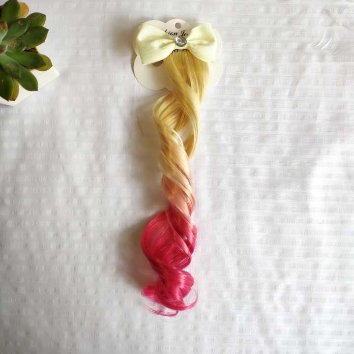 1PC Child Cute Bowknot Crystal Elastic Hair Band Rubber Band Hair Accessories Kids Wig Headband Girls Twist Braid Rope Headdress