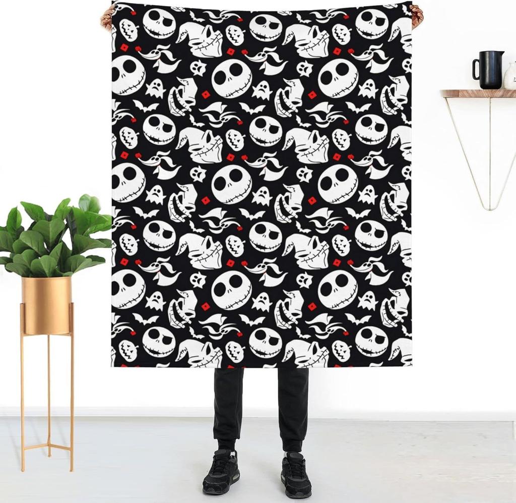 Halloween Blanket Christmas Cozy Soft Plush For Couch Living Room Blanket Interesting Festival Gift For Kids Adults