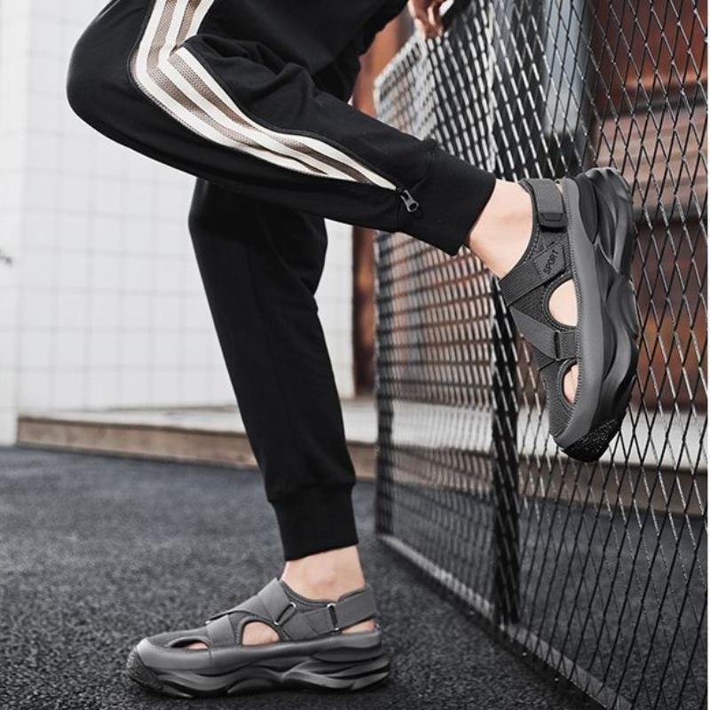 Men's Summer Sandals Non-slip Fashion Comfortable Casual Slip-on Breathable Water Proof Round Toe Platform Flat Heel Summer Main