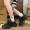 Fashion Spring Autumn Women Chunky Sneakers Casual Shoes Non-slip Wedge Heels Platform Shoes Chaussures 2024 New Femme Sports Dad Shoes