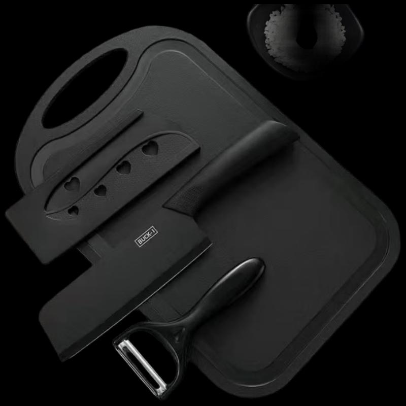 Abay Black Steel 7-Piece Kitchen Tool Set