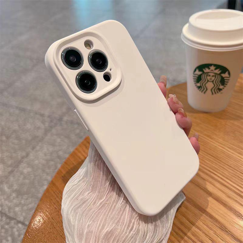Liquid Silicone Case for iPhone 15 Pro Max with Full Lens Coverage