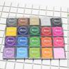 1Set Colorful Rubber Stamp Pad 20 Colors 4cm Finger Painting Inkpad for Children Teachers Background Stamps