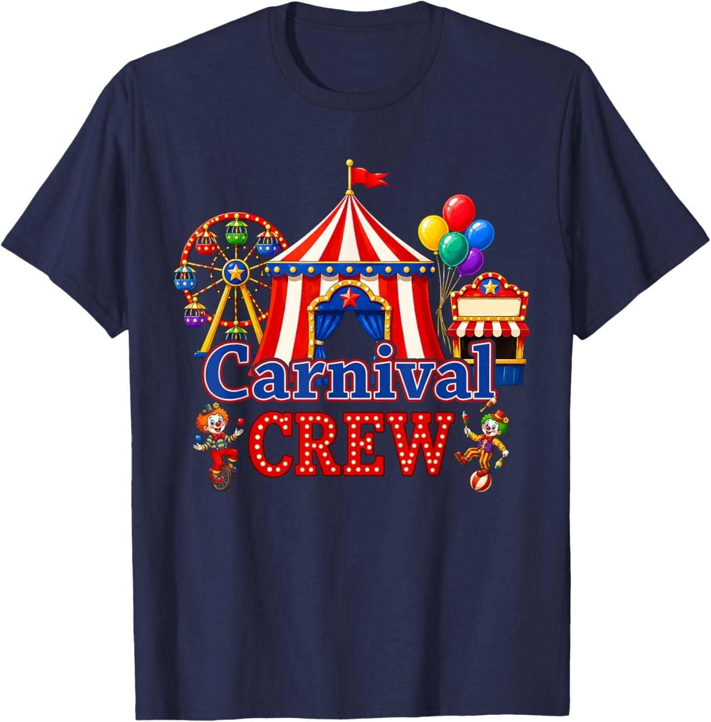 Carnival Crew Funny Circus Staff Costume Circus Theme Party T-Shirt Unisex T-Shirt XXL