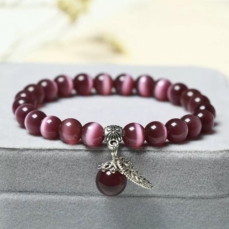 Mode Katzenauge Stein frauen Armband Nationalen Stil Buddha Bead Armband Dame Kristall Armband Schmuck