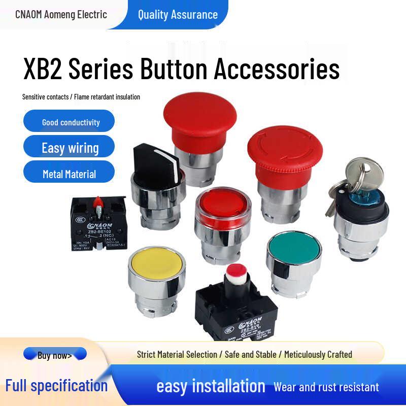 XB2 Series Two-Position Key Selector Switch Head with Rotary Knob ZB2-BE101 Flat Button