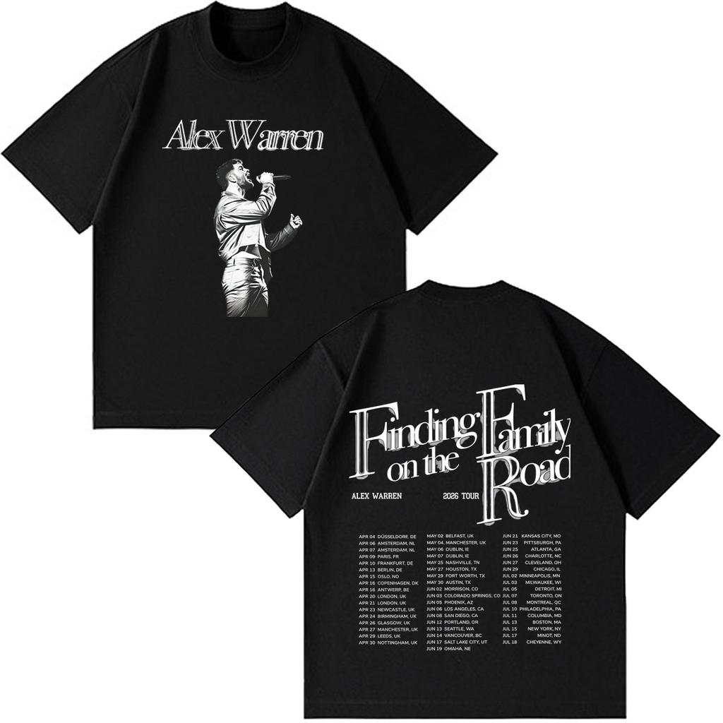 Alex Warren 2026 Tour Graphic Merch T Shirts Unisex Unisex Fashion Vintage Tshirts Short Sleeve Cotton Loose Gothic Punk T Shirts