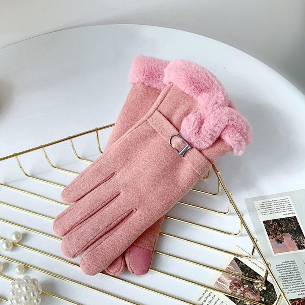 

На открытом воздухе Велоспорт Лыжи Перчатки с закрытыми пальцами Перчатки для сенсорных экранов Замшевые варежки Модные аксессуары