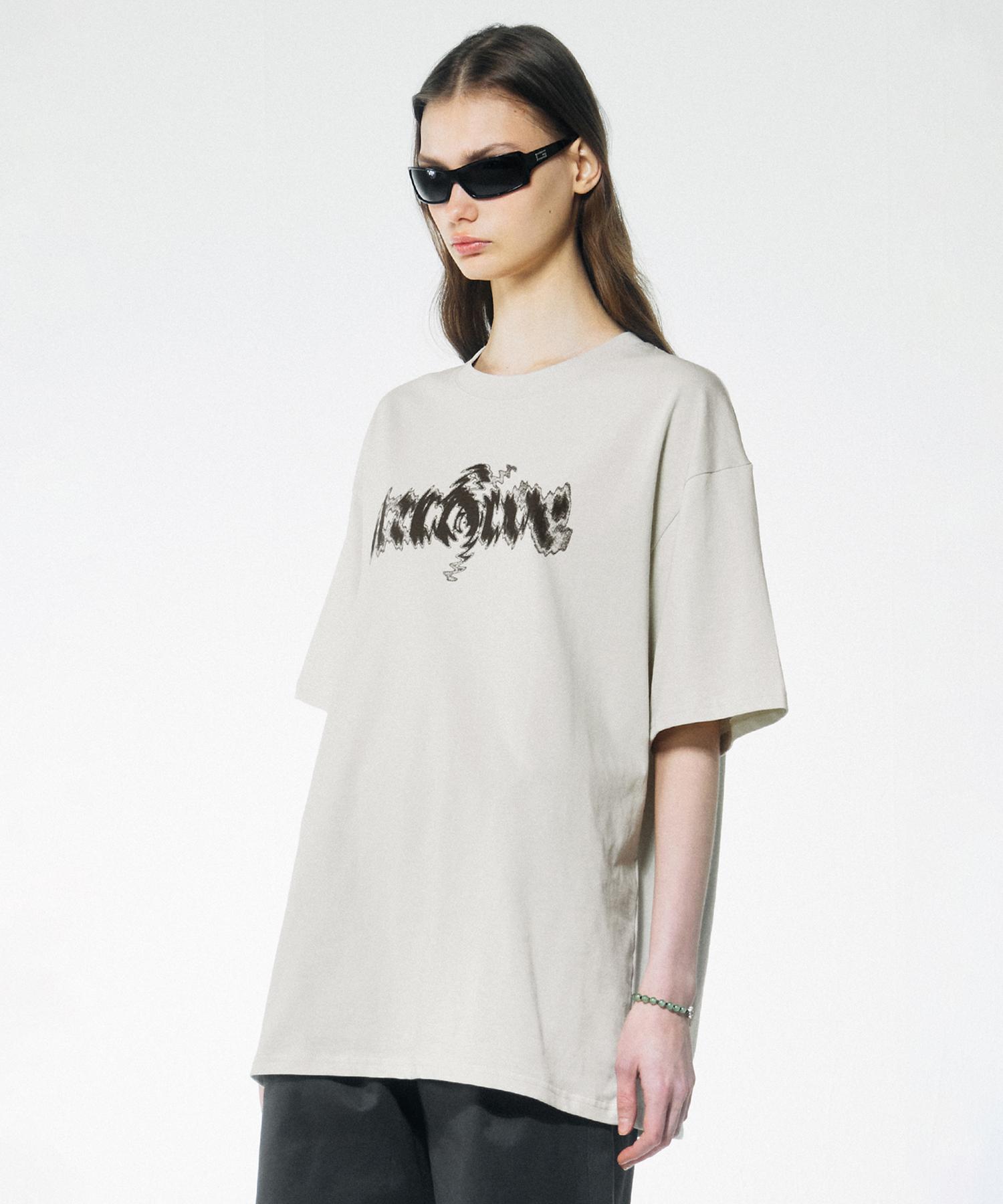 Sculpter Distorted Logo Tee Dirty White Dirty White/L