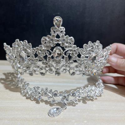 High-End Luxury Crown Bridal Main Wedding Dress Accessories High-End Double Crown Headgear Super Flash