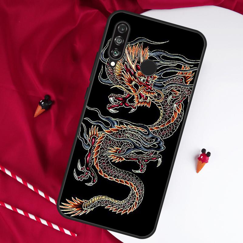 Chinese Dragon For Huawei Nova 7i 8i 11i 12i 12s 10 9 SE Y90 Y60 Y70 Y72 Y61 Y91 P60 Pro P30 P40 Lite Case
