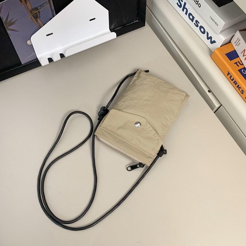 Nylon Mobile Phone Bag Women's Mini Cloth Bag Lightweight Casual Versatile Cycling Satchel Couple Shoulder Fitness Bag