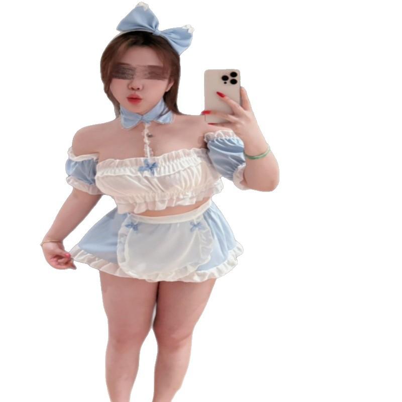 Sexy Lingerie Maid Japanese Sexy Sweet Cute Soft Girl Theme Apron Uniform Midnight Charm Suit