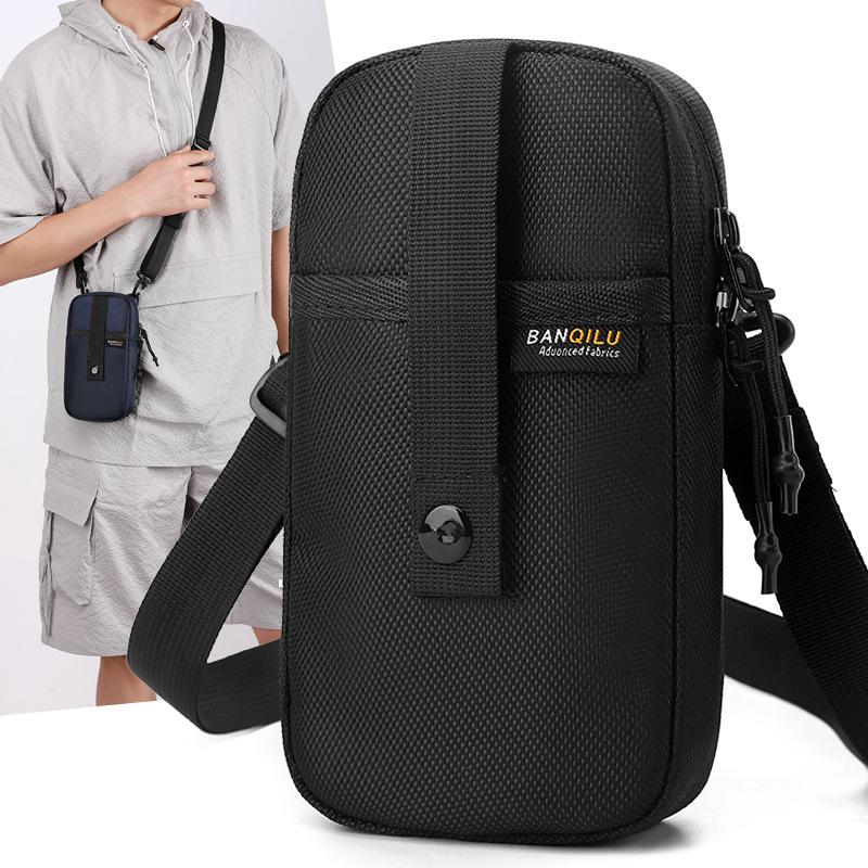 Outdoor Sports Mobile Phone Key Small Bag Men's New Multi-pocket Single Shoulder Crossbody Convenient Mini Vertical Small Backpack