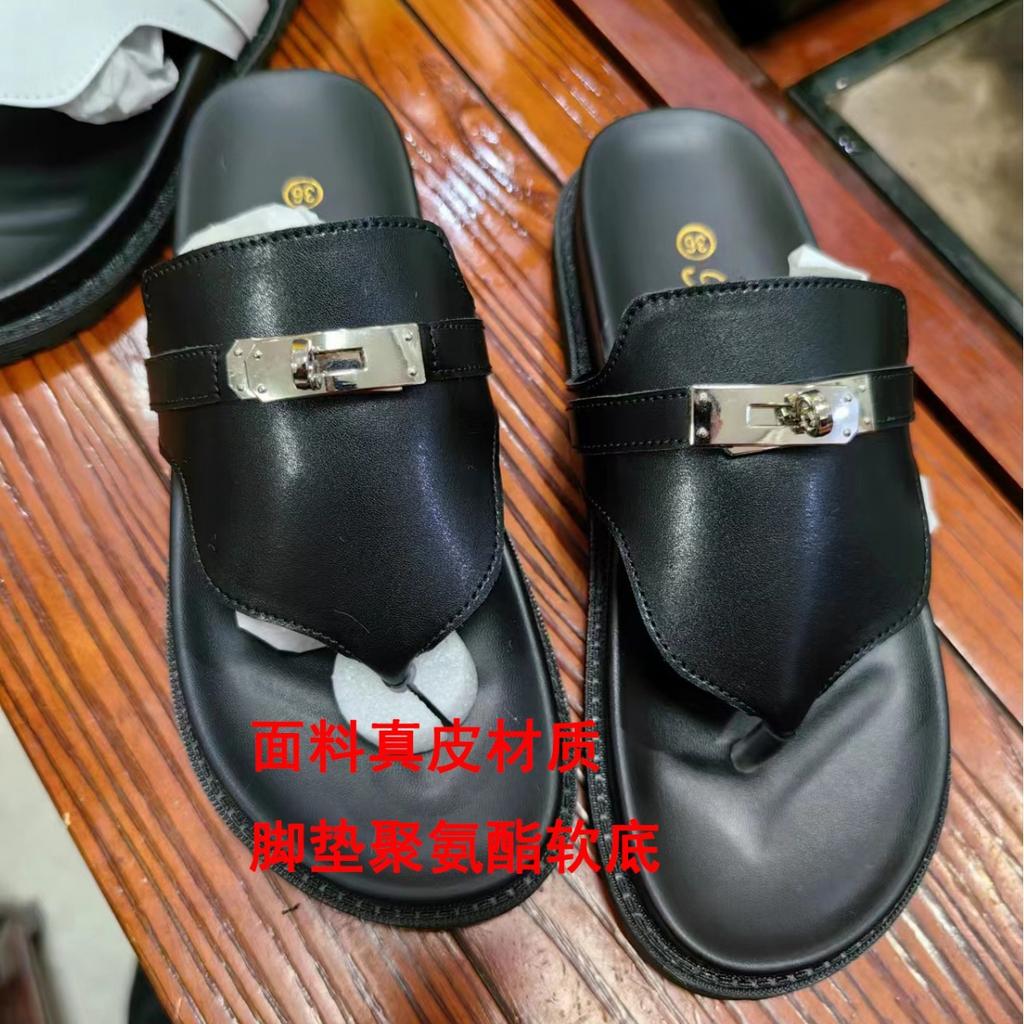 [Shei Su Yinyin] Replica classica~ ke * lucchetto sandali infradito casual con plateau per l'estate da donna