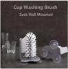 2025 Limpiador de Vasos Limpiacristales Cepillo Perezoso para Botellas Fregadero Accesorios de Cocina 2 en 1 Taza para Bebidas Vino Ventosa Cepillo de Limpieza Gadgets