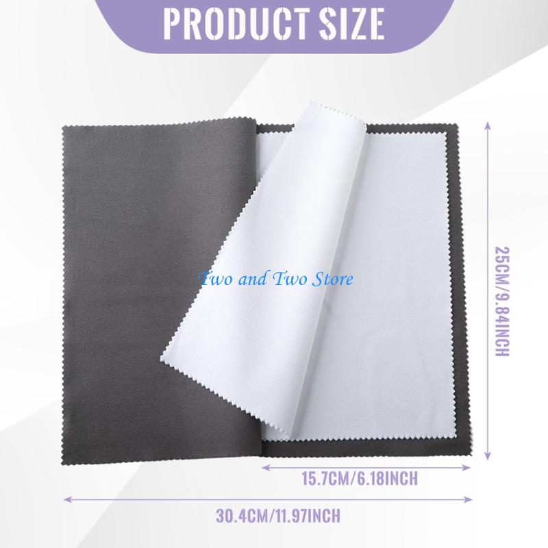 HX6F Professional Multilayer Silver Polishing Rag Silver Restoration Fabric for Delicate Necklace Ring and Other Fine Jewelry
