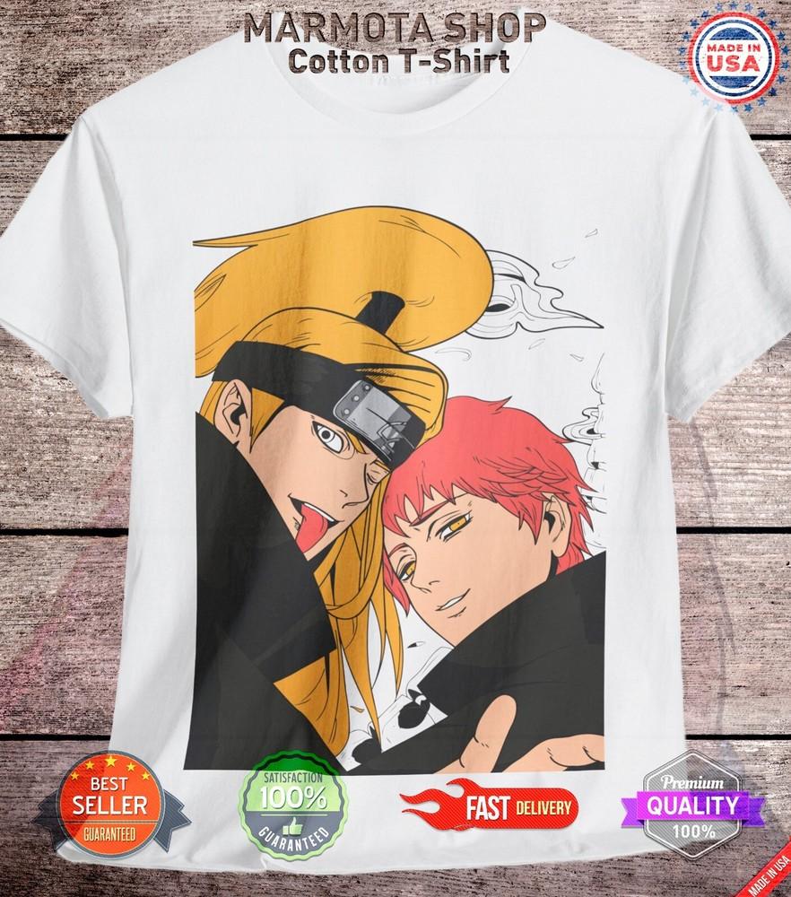 

Deidara Sasori Shirt Naruto Shippuden Akatsuki Anime Style Tee T-Shirt All Size 4XL