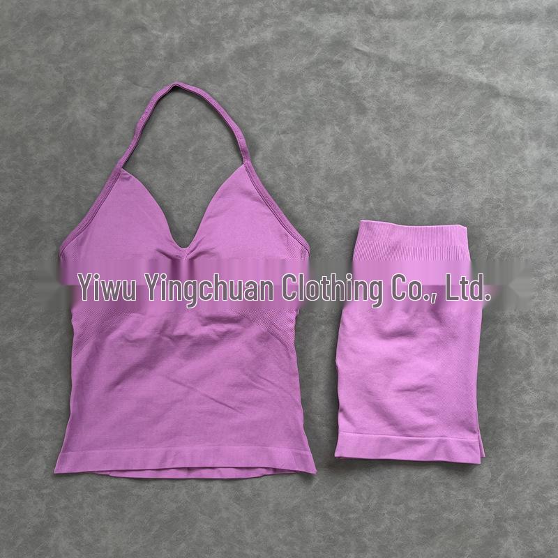 Women's High Elasticity Yoga Set: Strap Top & Butt-Lifting Leggings
