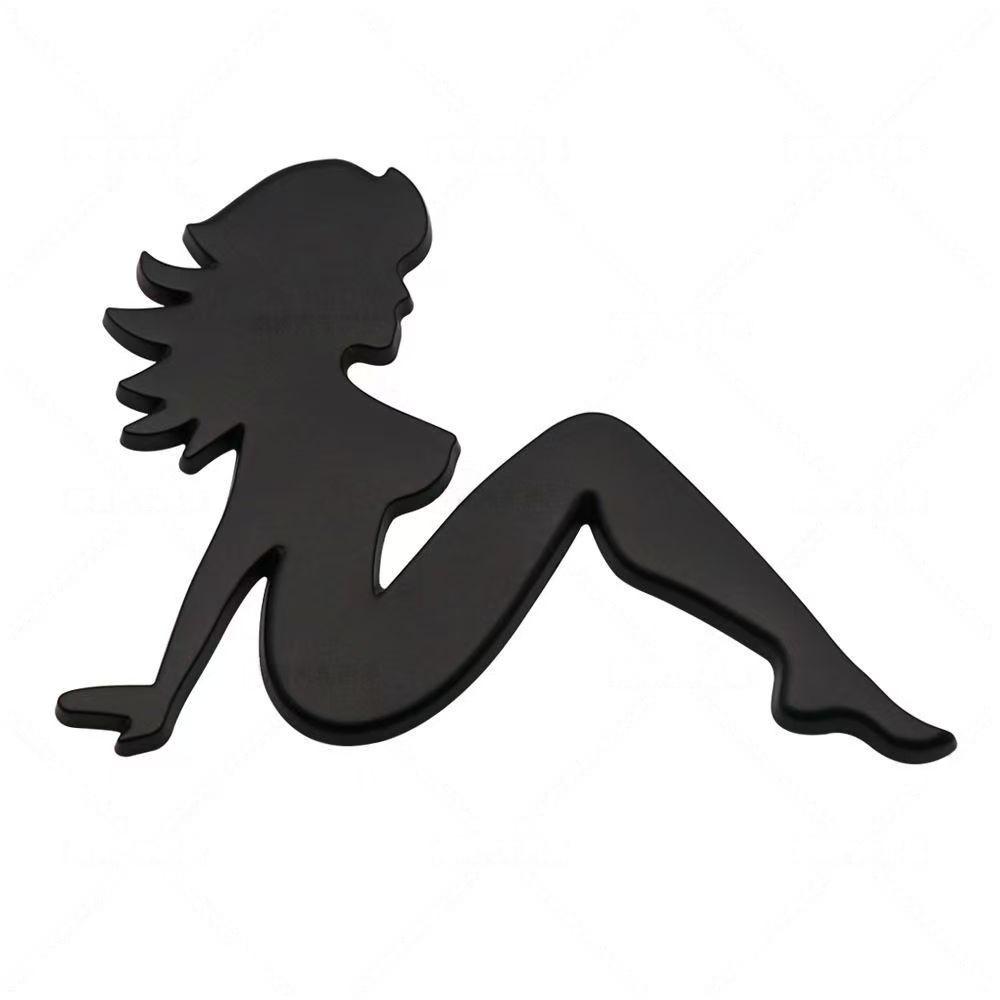 3D Metal Sexy Girl Emblem Decal Side Fender Rear Trunk Badge Sticker