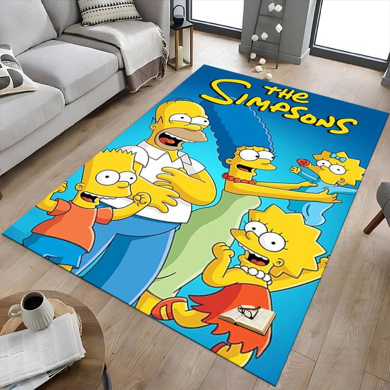 1pc Simpsons Family Adventure Carpet for Playroom Bedroom Living Room Sofa Home Decor,kids Game Area Rug Non-slip Floor Mat Y82654