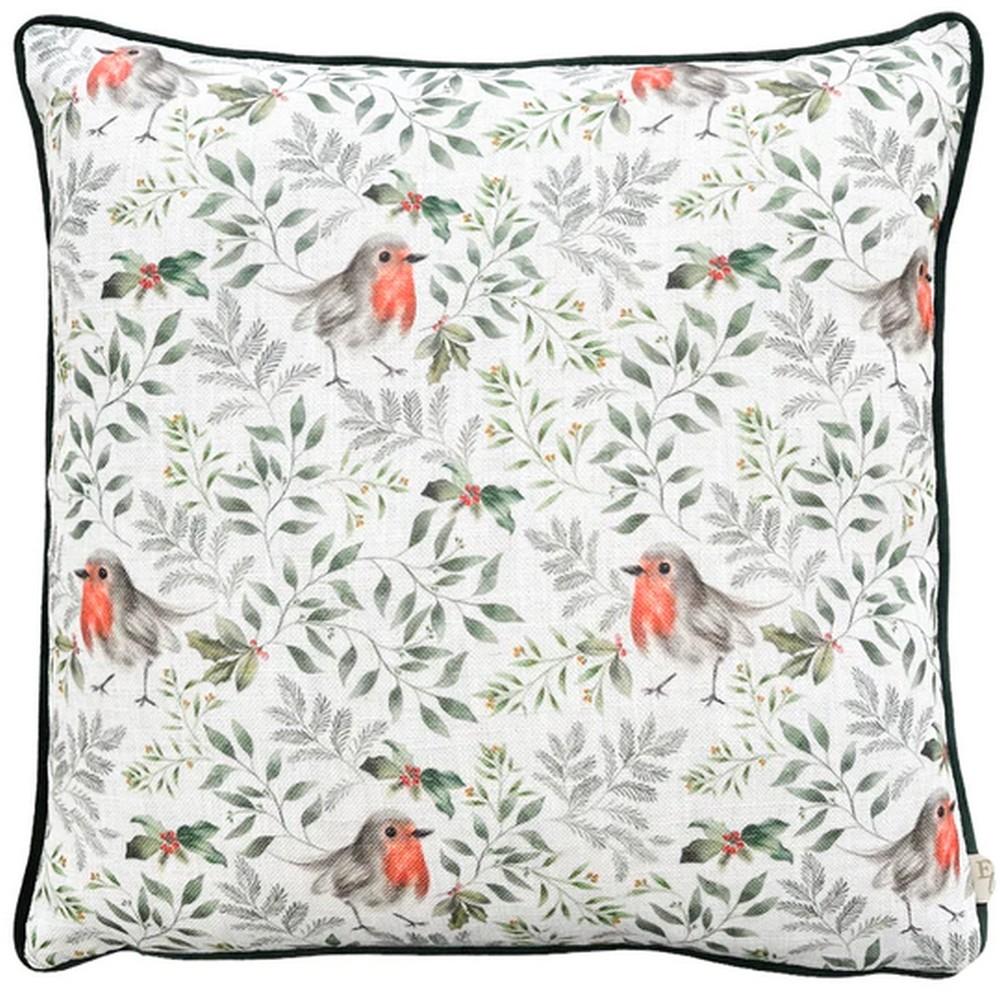 Evans Lichfield Festive Robin Cushion Cover