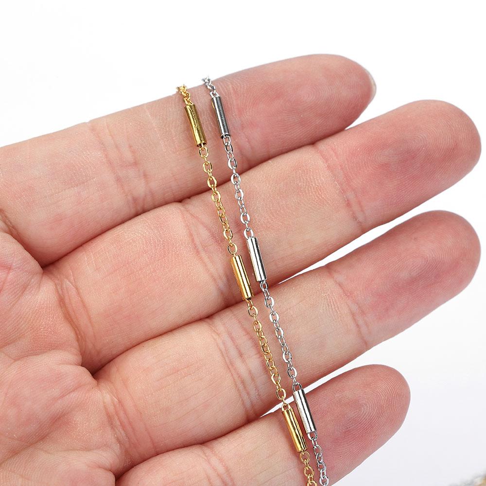 10meters/roll Tube Gold Stainless Steel Chain Necklace Chain Accessories for Bracelets Jewelry Making Components Handmade DIY