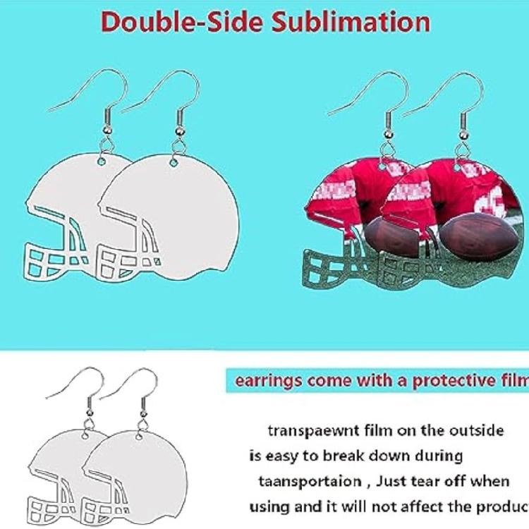 48 Pieces Sublimation Blanks Products Earrings Hooks DIY Jewelry Making Supplies